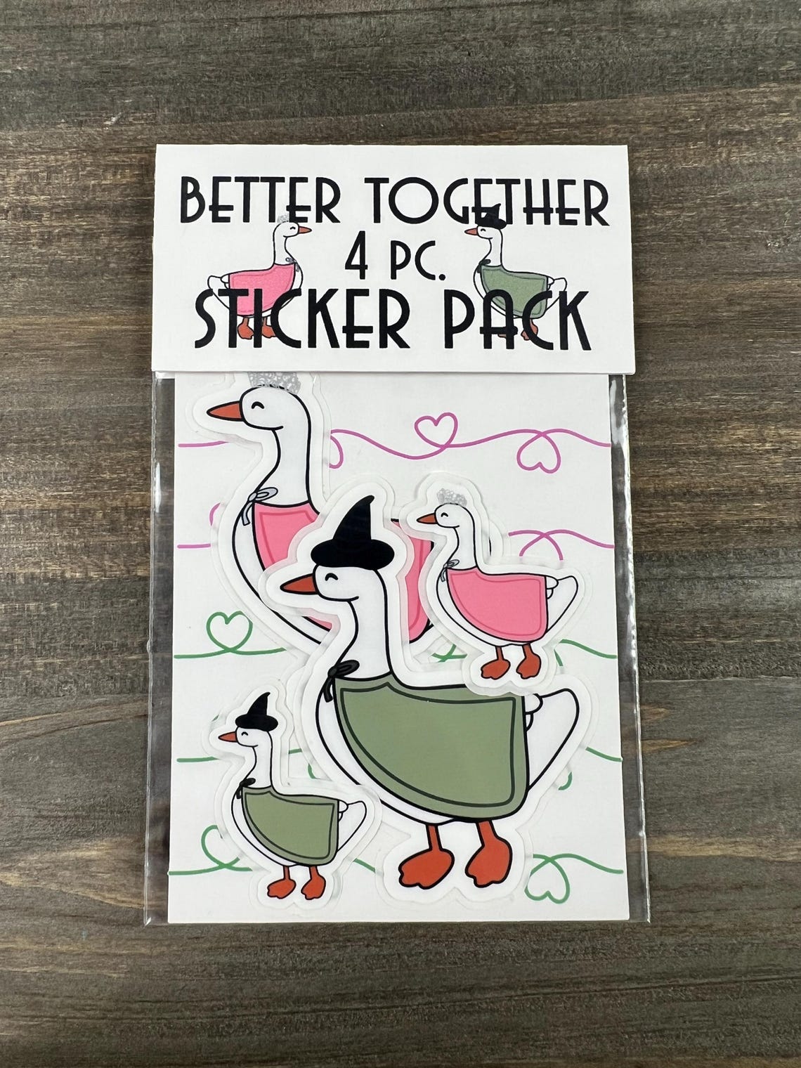 Wicked Goose Sticker Pack, Green & Pink, Funny Goose Stickers, Better ...