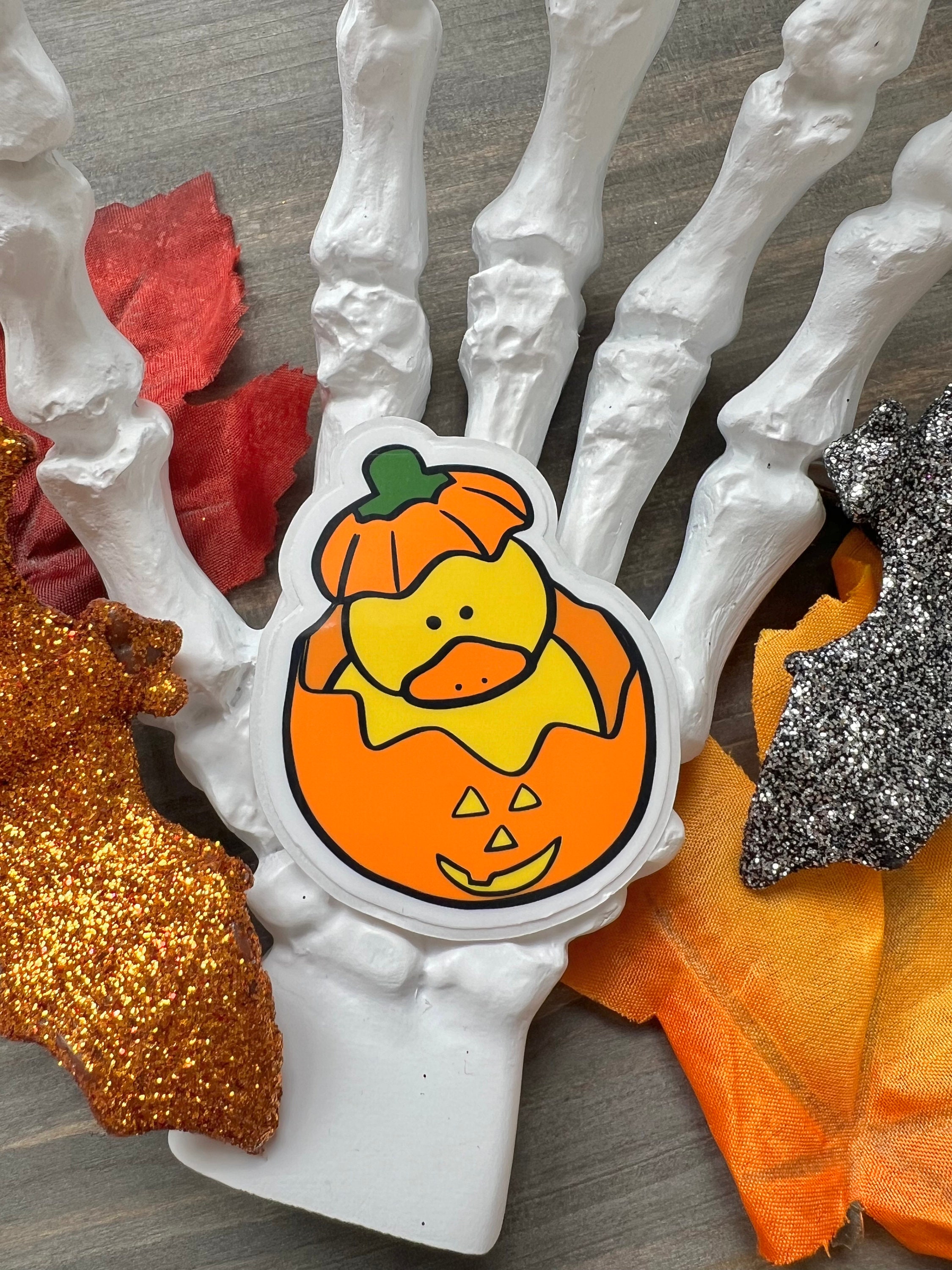 Evil Duck Sticker Halloween Duck Sticker Pack - Spooky Ducklings, Cute Halloween Decals ...