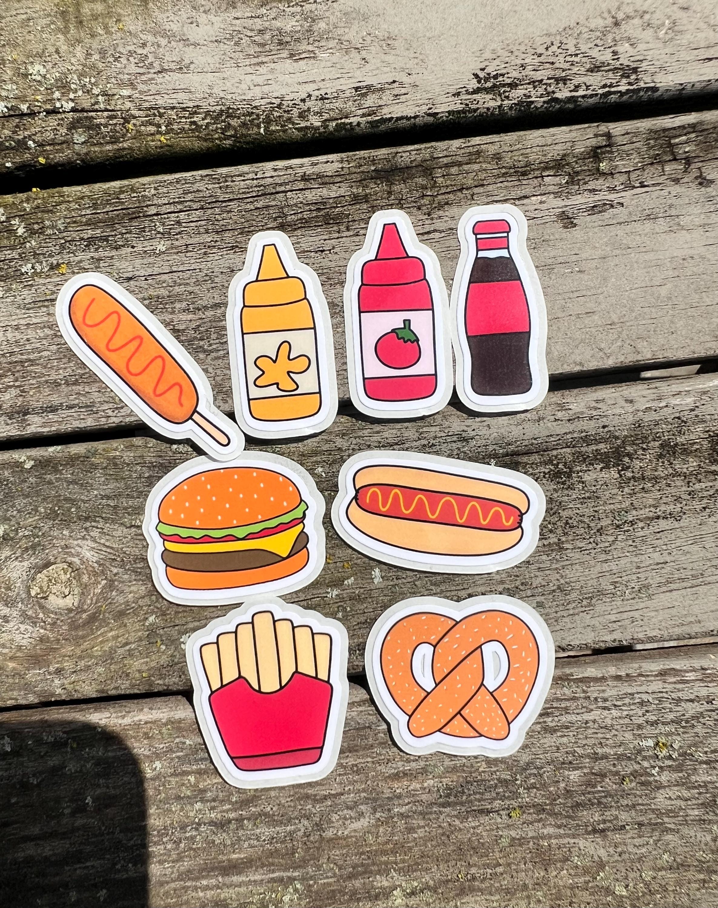Snack Sticker Snack Attack Sticker Pack, Cute Food Stickers, Journaling Decals, Card ...