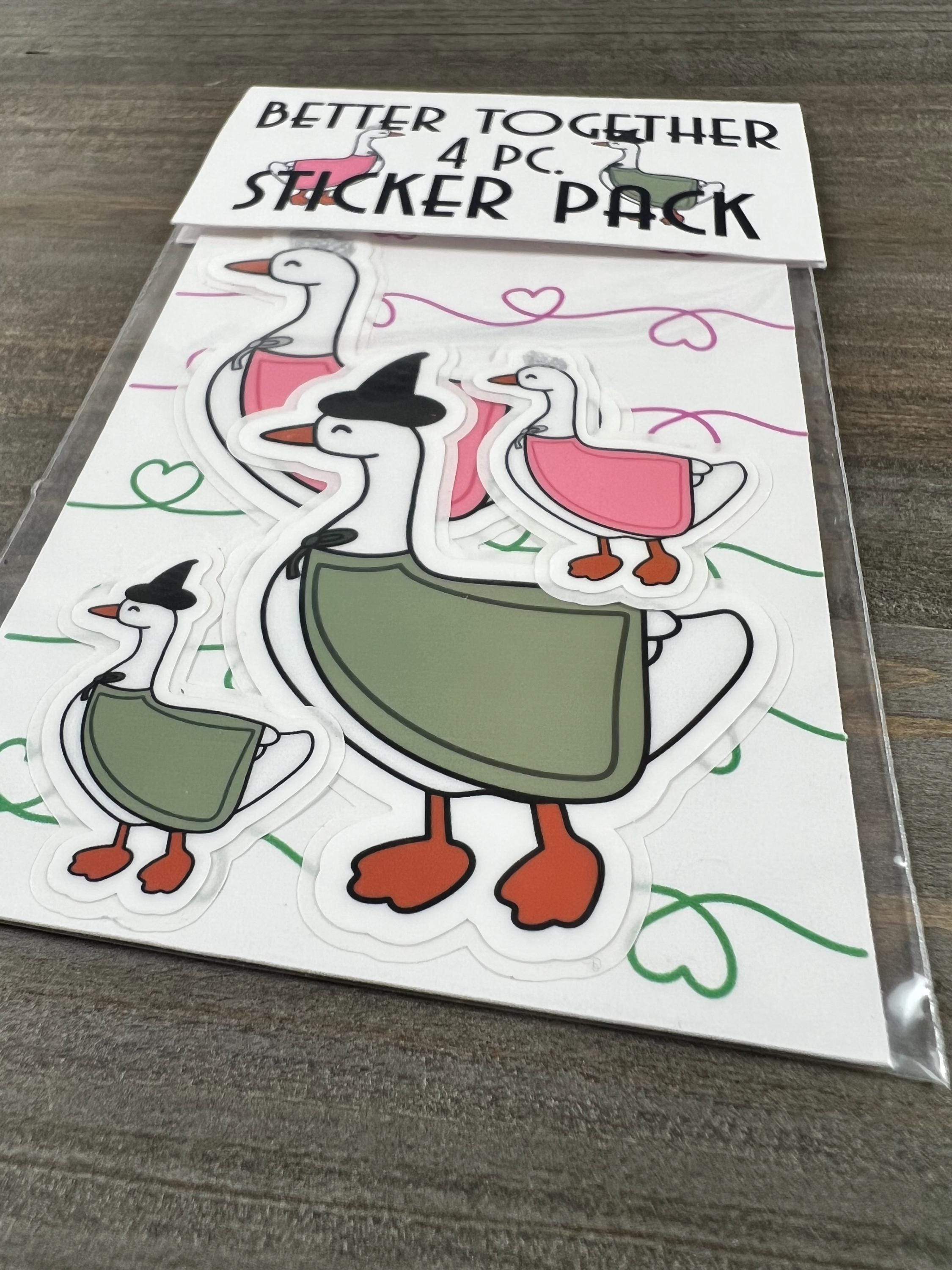 Sticker Bundle Goose Wicked Goose Sticker Pack, Green & Pink, Funny Goose Stickers, Better ...