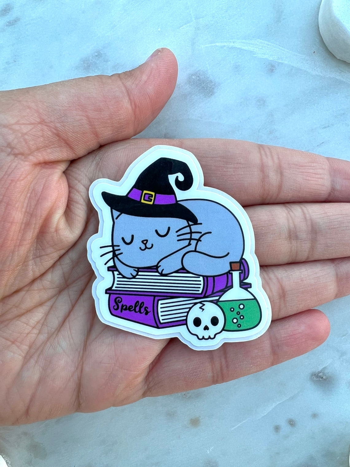 2inch Halloween Cat Stickers Water Resistant Stickers Easy Etsy