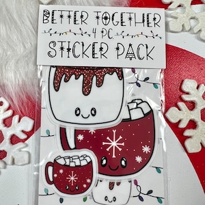 Hot Cocoa & Marshmallow Better Together Sticker Pack