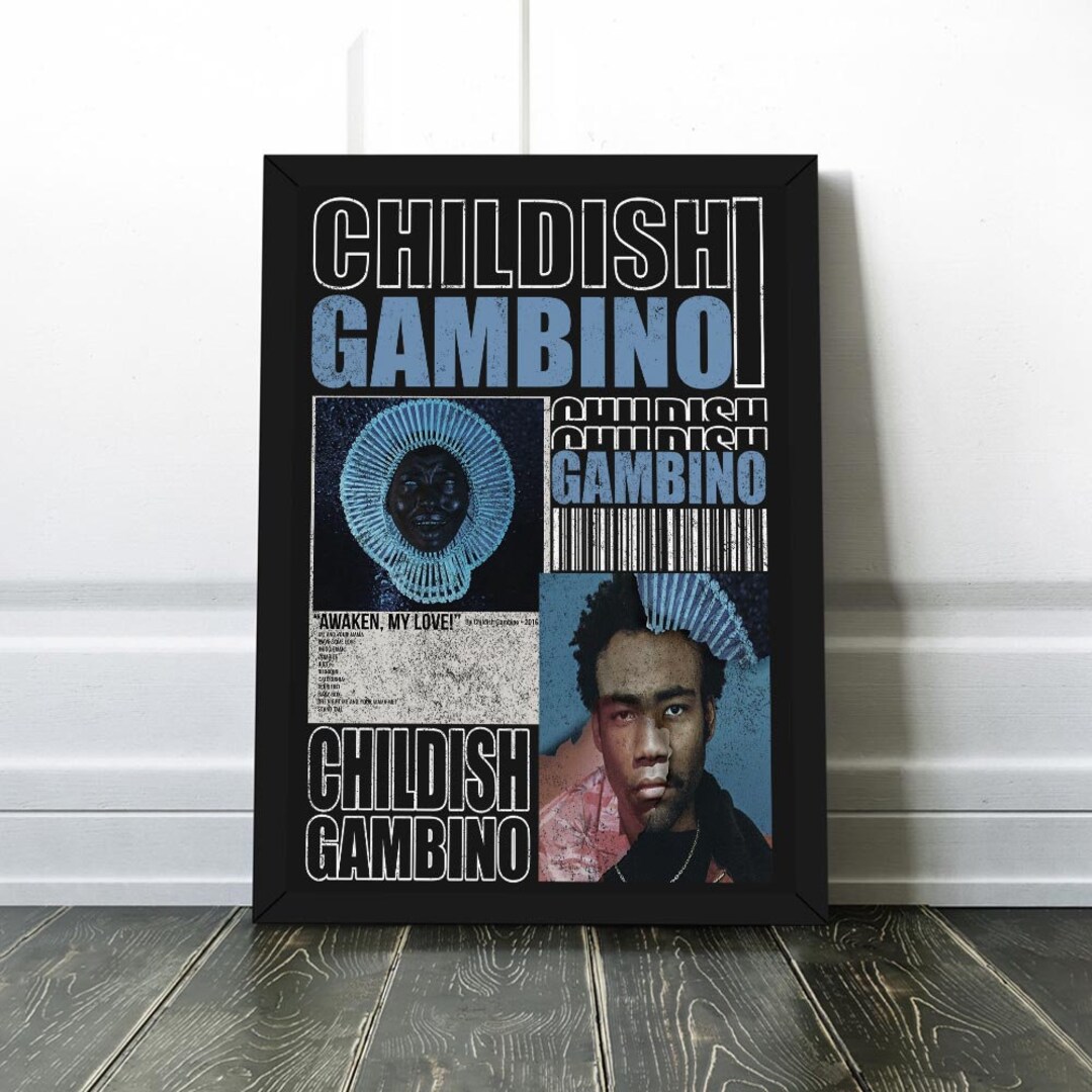 Childish Gambino Album Tracklist Art Book Canvas Print Etsy