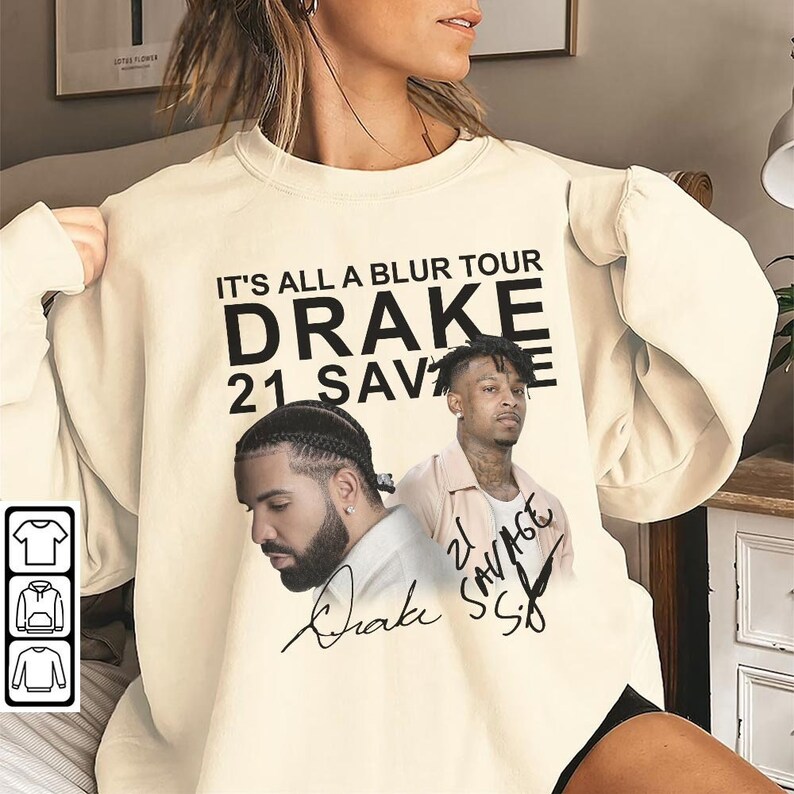 Buy Drake It's All A Blur Tour 2023 Shirt V2 21 Savage Online in India