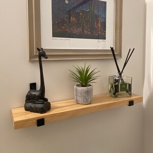 Farmhouse Industrial Wall shelf | Rustic | Floating Shelves, metal brackets, wood shelving, floating wood shelf,