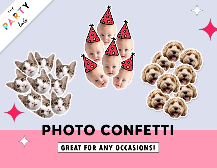 Photo Confetti Custom Face Confetti for Party Decor With Etsy