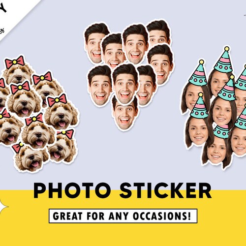 Custom Face Stickers for Party Decor Etsy