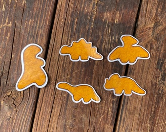 Dinosaur Nuggets Vinyl Sticker - T-Rex, Stegosaurus, Brontosaurus, Triceratops, Pterodactyl Dino Nuggies
