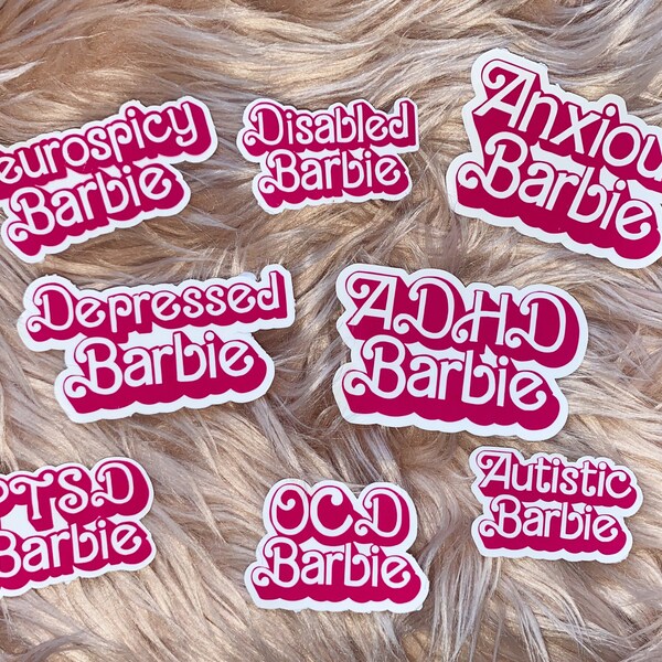 Neurodivergent Barb Vinyl Sticker - Mental Health, Autism, Anxiety, OCD, Depression, ADHD, Neurospicy, Neurodiversity Awareness