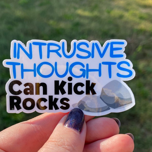 Intrusive Thoughts Vinyl Sticker - OCD Awareness, Mental Health, Obsessive-Compulsive Disorder, Depression, Anxiety