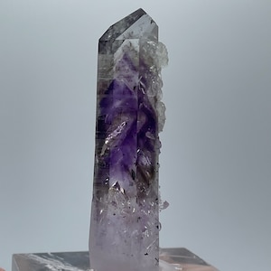 Gorgeous Streep mine Amethyst with enhydro and Phrenite
