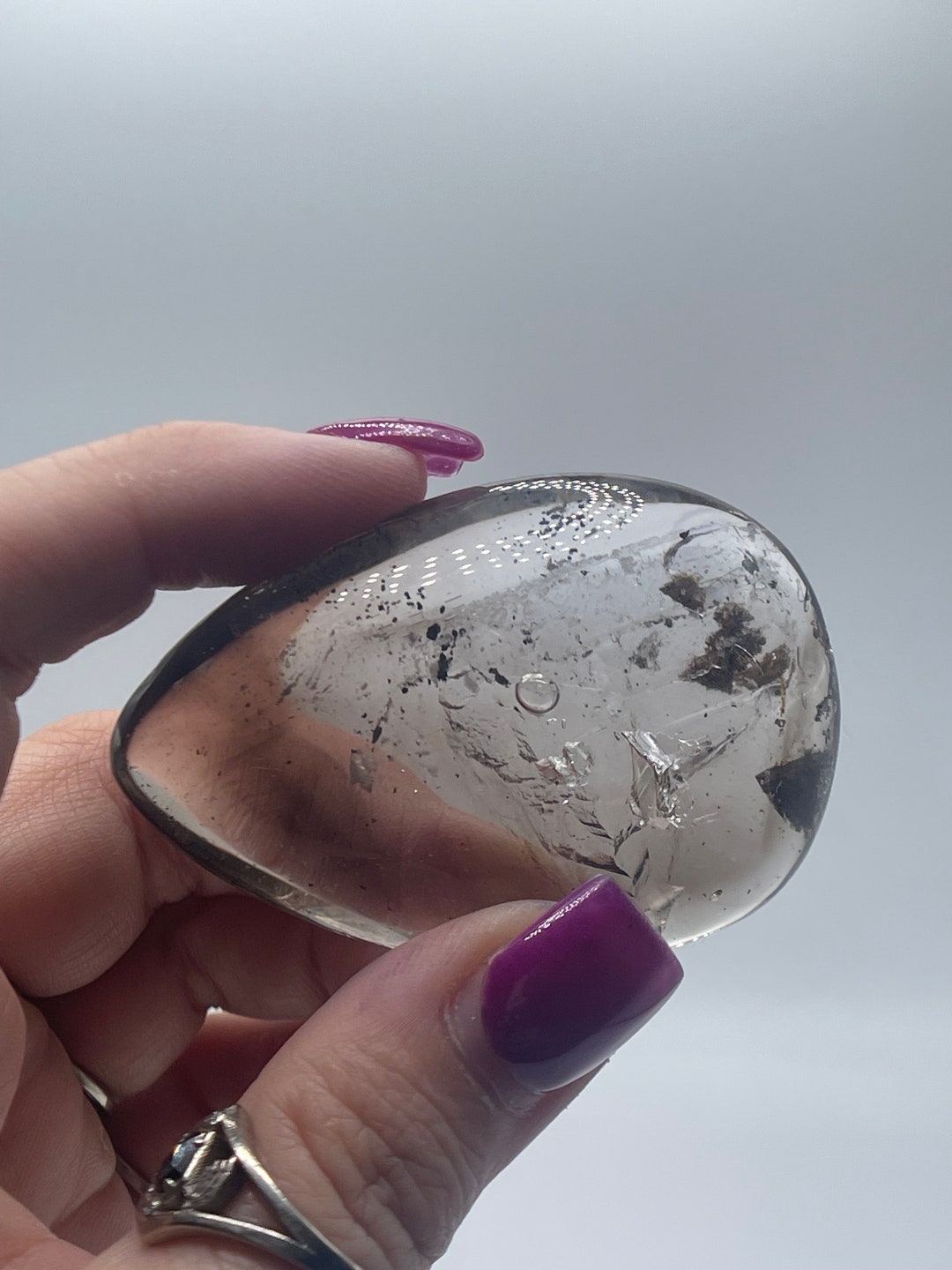 Quartz Falling Enhydro Quartz With Mobile Bubble and Falling Sand - Etsy