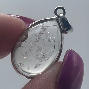 Quarz Anhänger in Silber mit Sterling Silber Kette
