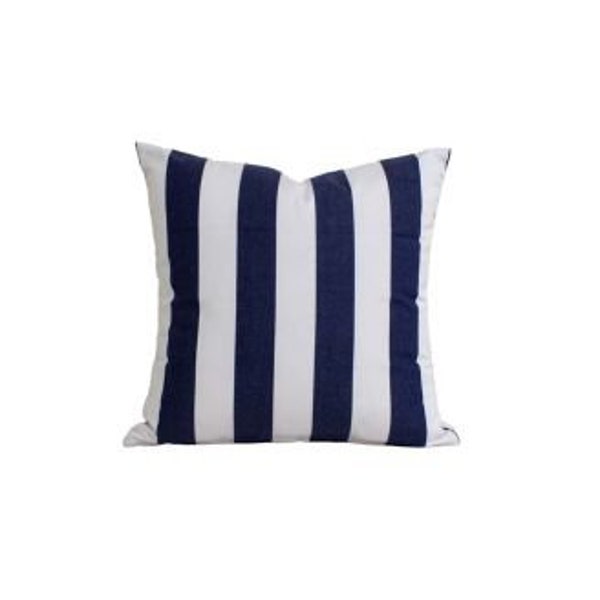 Navy Outdoor Pillow Etsy