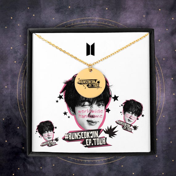 【JIN】RUNSEOKJIN TOUR Necklace 公式 Run Seokjin Ep Tour 2025 Concert Necklace, Jin Concert