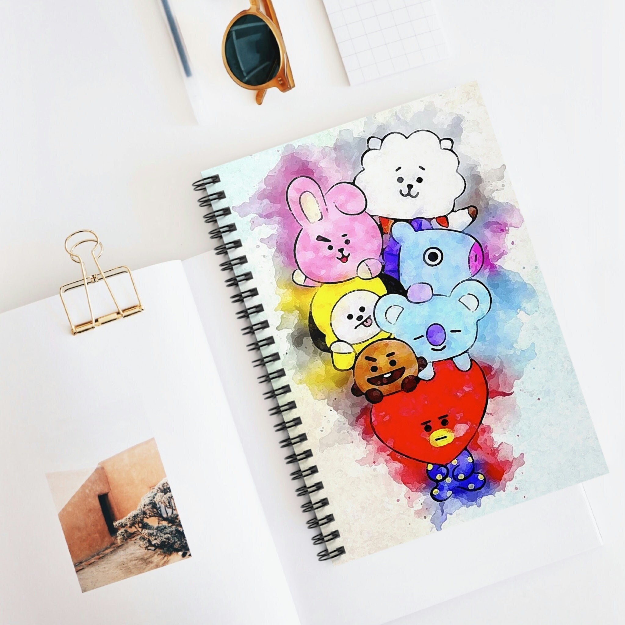 BT21, BTS Notebook, BTS Stationery, Koya, RJ, Shooky, Mang, Chimmy