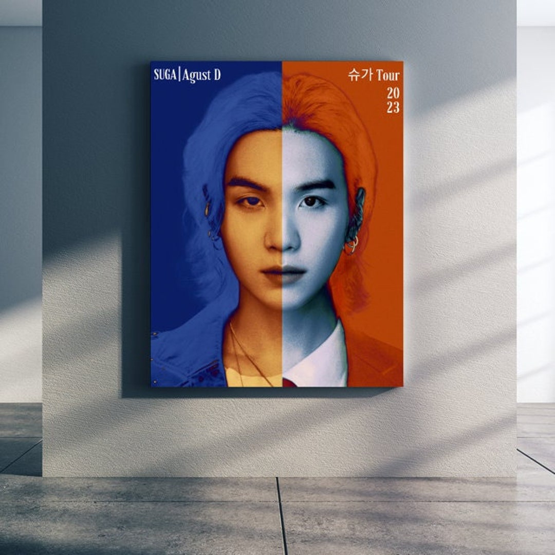 BTS Suga Poster Suga Concert Tour Poster Agust D Poster BTS Wall Art