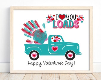 PRINTABLE Valentines Day Handprint Art Craft for Kids, Keepsake Art ...
