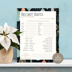 Fragebogen zum Ausdrucken für Co-worker, Arbeitsgeschenkbörse Wunschliste, Geschenkbörse, Briefumfrage PDF zum Ausdrucken