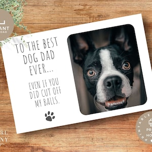 EDITIERBARE Benutzerdefinierte Vatertagskarte von Hundevorlage | Hund Papa Foto Karte | Lustige Hunde Papa Karte | Pawther's Day | Personalisierte Karte | Leinwand