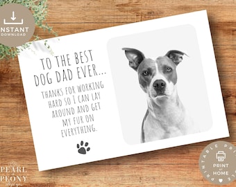 EDITABLE Custom Father&#39;s Day Card from Dog Template | Dog Dad Photo Card | Funny Dog Dad Card | Pawther&#39;s Day | Personalized Card | Canva