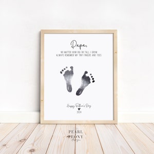 IMPRIMÍVEL Papai Dia dos Pais Handprint Pegada Arte Artesanato, Cartão Para Papai Bebê Lembrança Arte de Parede, DIY Presente de Vovô de Criança, Carta dos EUA e A4