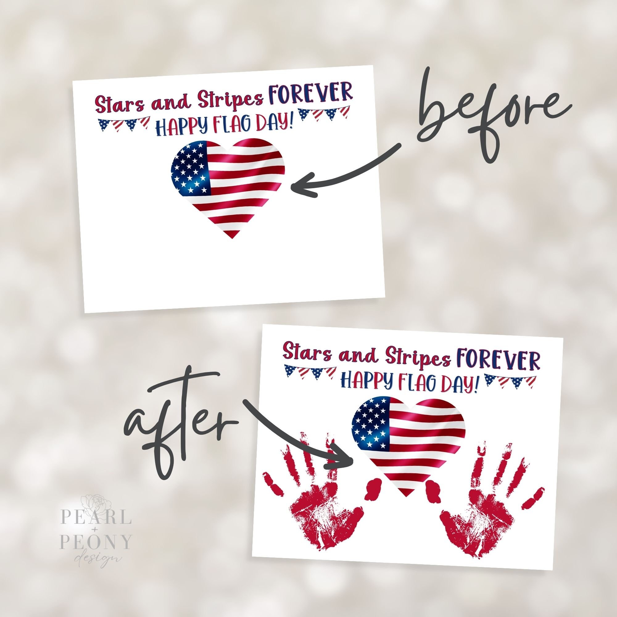 PRINTABLE Flag Day Handprint Art Craft for Kids, Flag Day Activity ...