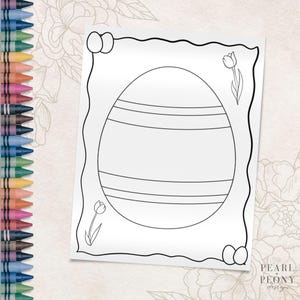Página para colorir ovos de Páscoa para imprimir, folha de decoração de ovos faça você mesmo, atividade para crianças pequenas, pré-escola, jardim de infância, creche, educação domiciliar, carta e PDF A4