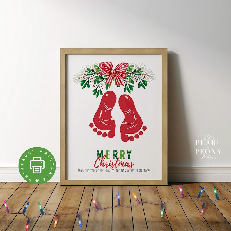 PRINTABLE Christmas Craft for Kids, Baby's First Christmas Keepsake Art ...
