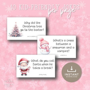 PRINTABLE Christmas Cracker Jokes for Kids, Christmas Lunchbox Notes ...