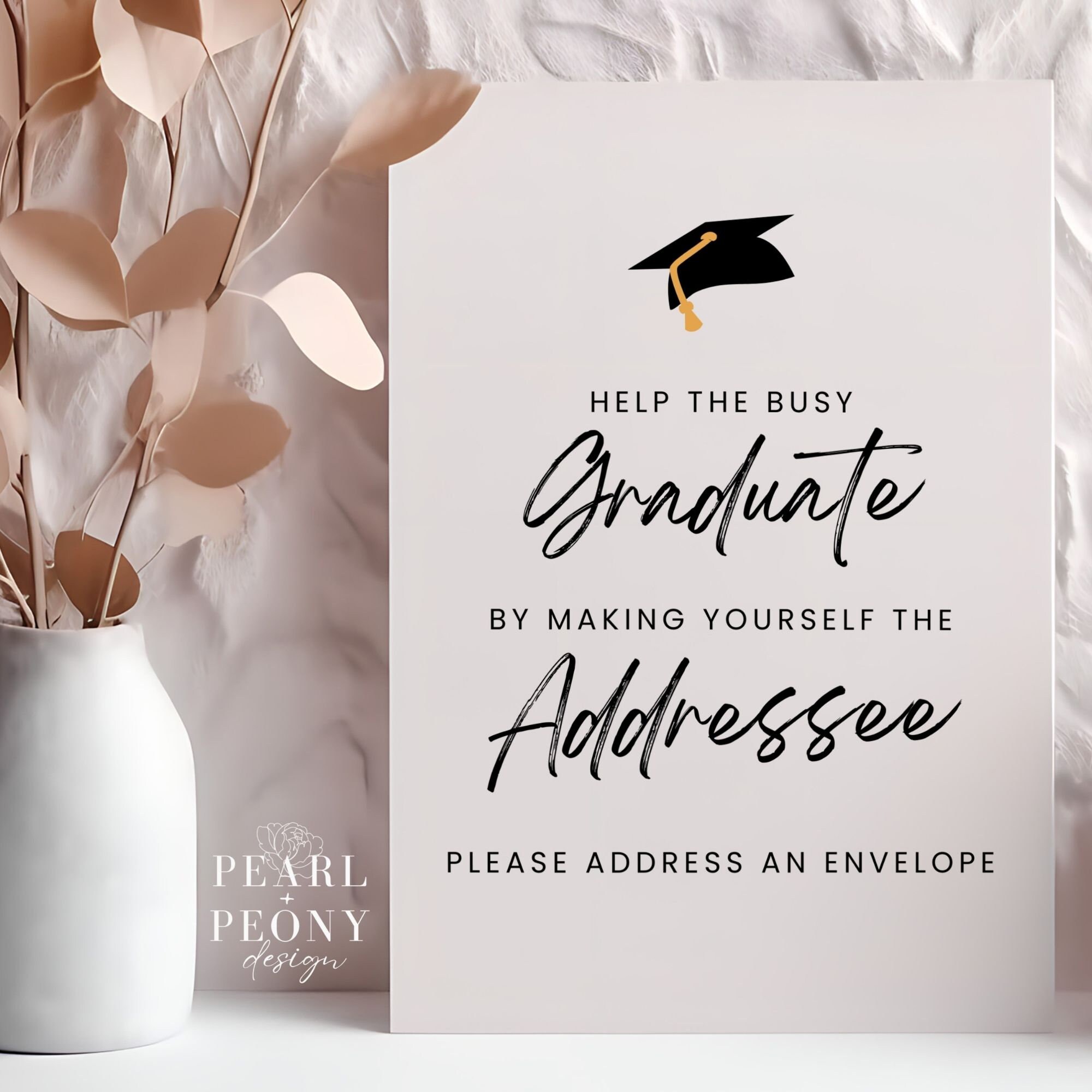 PRINTABLE Graduation Party Address an Envelope Table Sign, NON-EDITABLE ...
