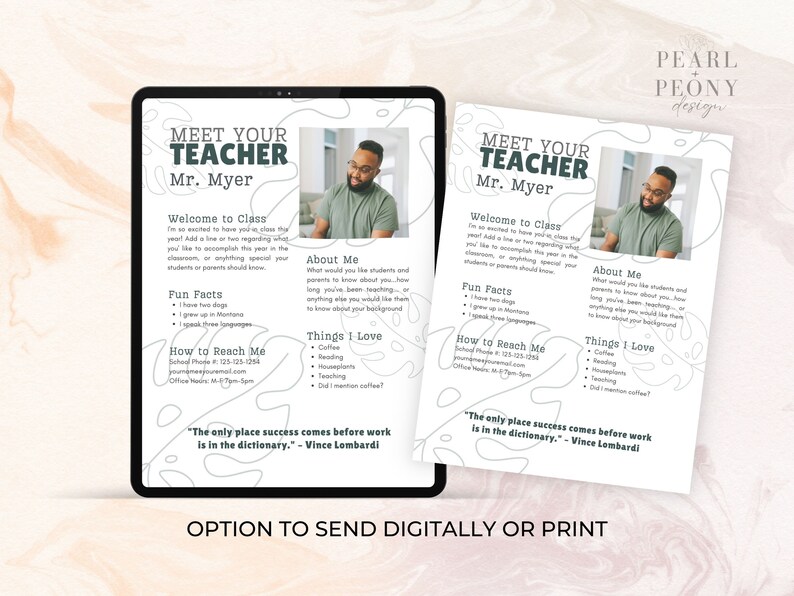 EDITABLE Meet the Teacher Template, Back to School Flyer, Teacher ...