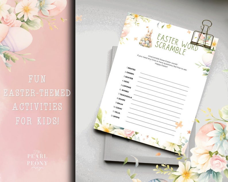 PRINTABLE Easter Activity Page Bundle for Kids, Easter Basket Games ...