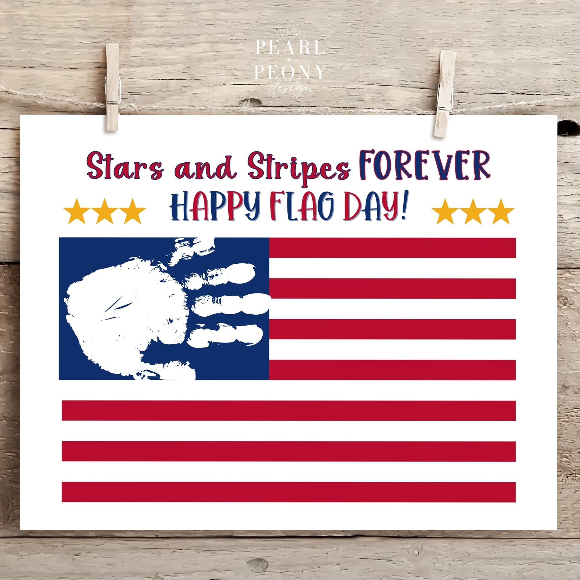 PRINTABLE Flag Day Handprint Art Craft for Kids, Flag Day Activity ...