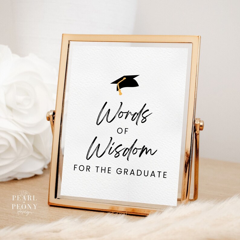 Simple Happy Graduation Sign PRINTABLE Graduation Party Signs Bundle, NON-EDITABLE Print and Frame ...