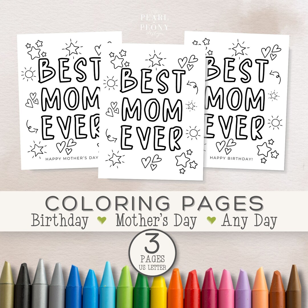 PRINTABLE Best Mom Ever Coloring - Il 1080xN.5784340082 Ntnk 