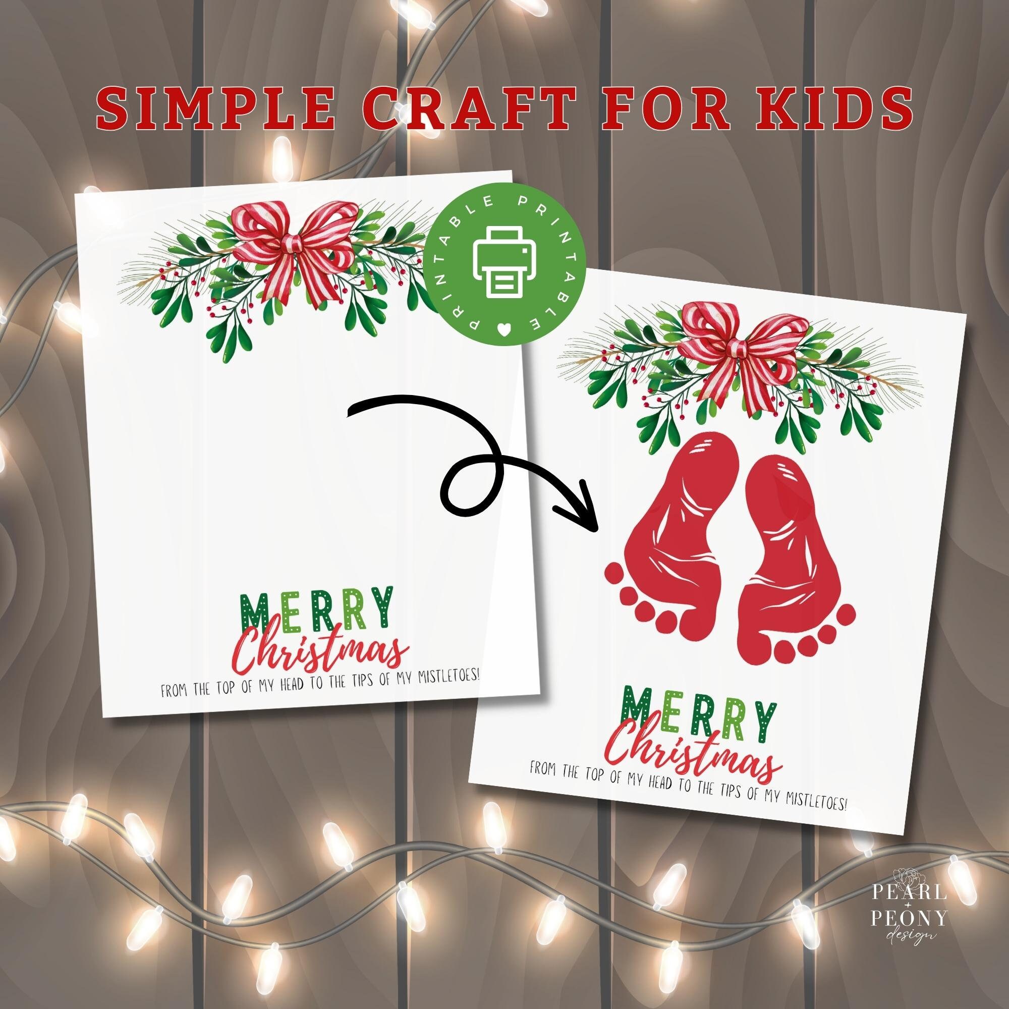 PRINTABLE Christmas Craft for Kids, Baby's First Christmas Keepsake Art ...