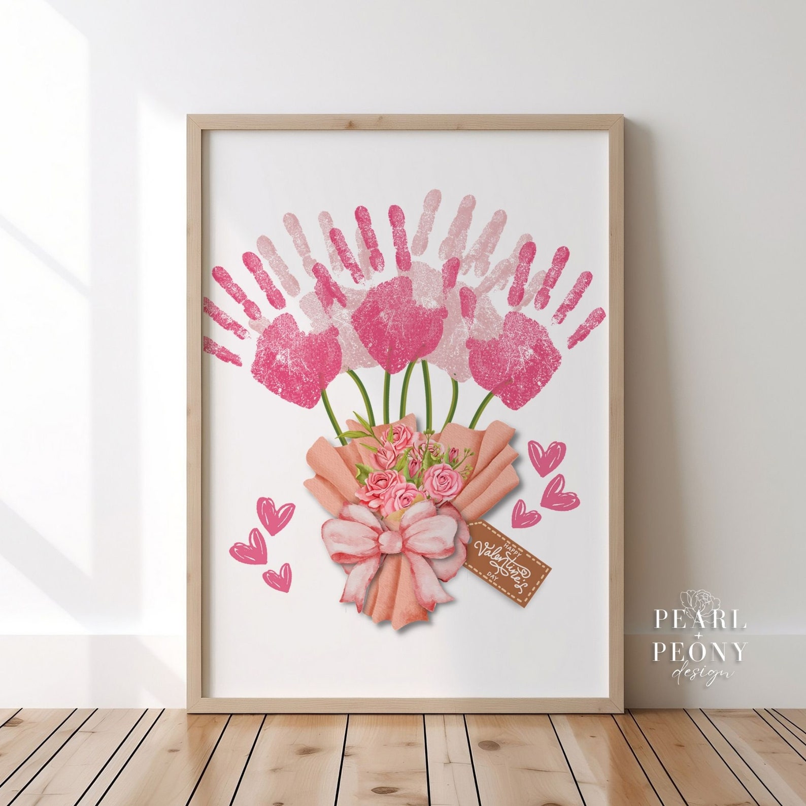 PRINTABLE Valentines Day Handprint Art Craft for Kids, Keepsake Art ...