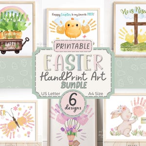 Pacote de arte de impressão de mão de Páscoa PARA IMPRIMIR, creche para crianças pequenas, jardim de infância, pré-escola, projeto de artesanato para escola dominical em casa, carta dos EUA e PDF A4