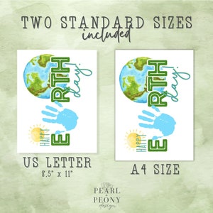 PRINTABLE Earth Day Handprint Art Craft for Kids, Keepsake Art, Toddler ...