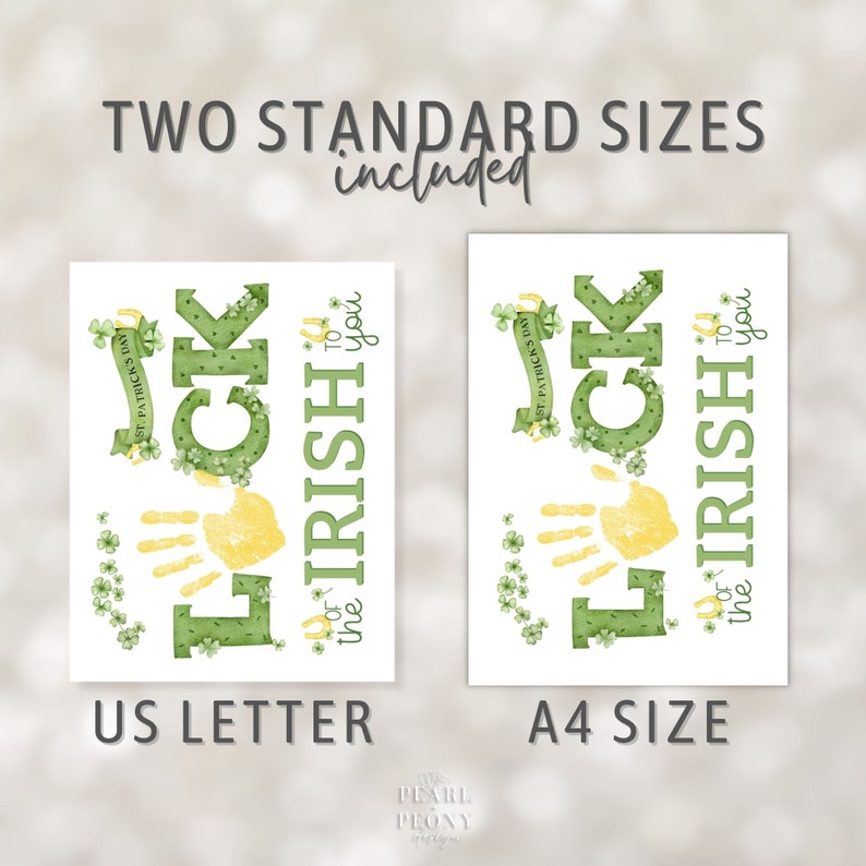 PRINTABLE St. Patrick's Day Handprint Art Craft for Kids, Luck of the ...