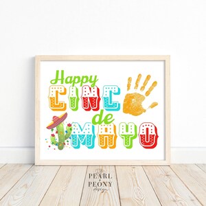 IMPRIMÍVEL Cinco de Mayo Handprint Art Craft, arte de lembrança, criança pré-escolar jardim de infância atividade escolar em casa, PDF carta dos EUA e A4