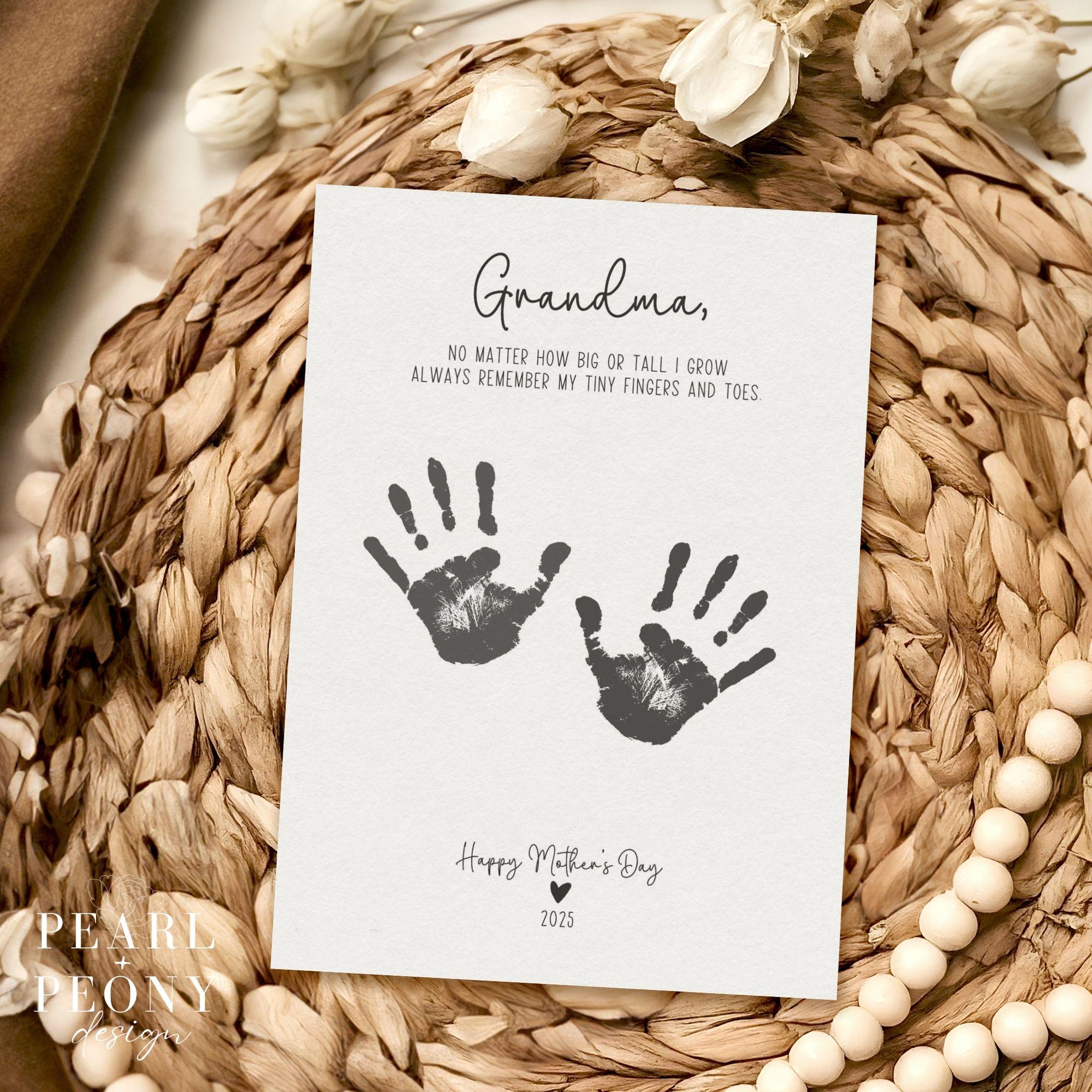 PRINTABLE Grandma Mothers Day Handprint Footprint Art Craft, Baby ...