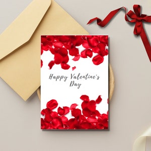 Printable Valentine's Day Card, Minimalist Card, Custom Cards, 10 ...