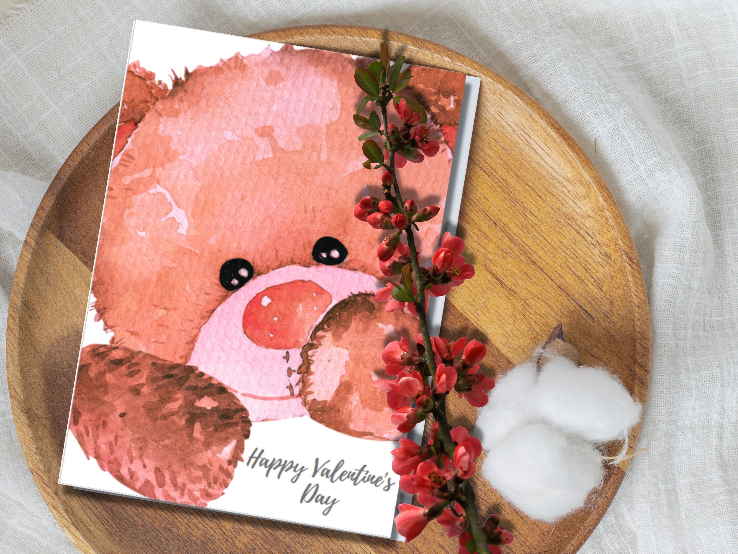 Printable Valentine's Day Card, Minimalist Card, Custom Cards, 10 ...