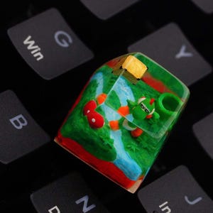 Super Hero, Princess Keycap, mushroom keycap - Handcrafted keycap -Inspired Keyboard Accessory,Halloween Decor ,Christmas Gift