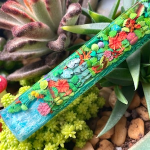 Handmade Key Caps, Alice Fantasy Forest Keycaps,Wonderful Forest Resin Keycaps,Green Forest Keycaps Of Epoxy, Mushroom Keyboards Keycaps,