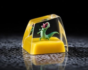 かわいいトカゲのトムのキーキャップ、面白い樹脂製職人キーキャップ、友人やゲーマーへのキーボード装飾ギフト