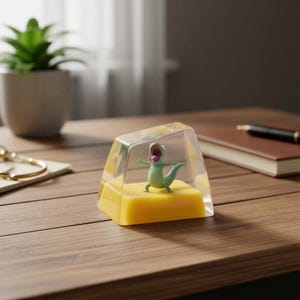 Cute Lizard Tom Keycap, Funny Resin Artisan Keycap, Keyboard Decor Gift for Friends & Gamers image 7