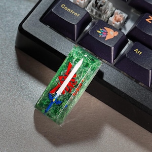 Handcrafted Ze.l..da S.hi.el.d Keycap - Artisan Mechanical Keyboard Keycap | H.yli.an S.h.iel.d Gaming Keycap for Z.eld.a Fans & Collectors